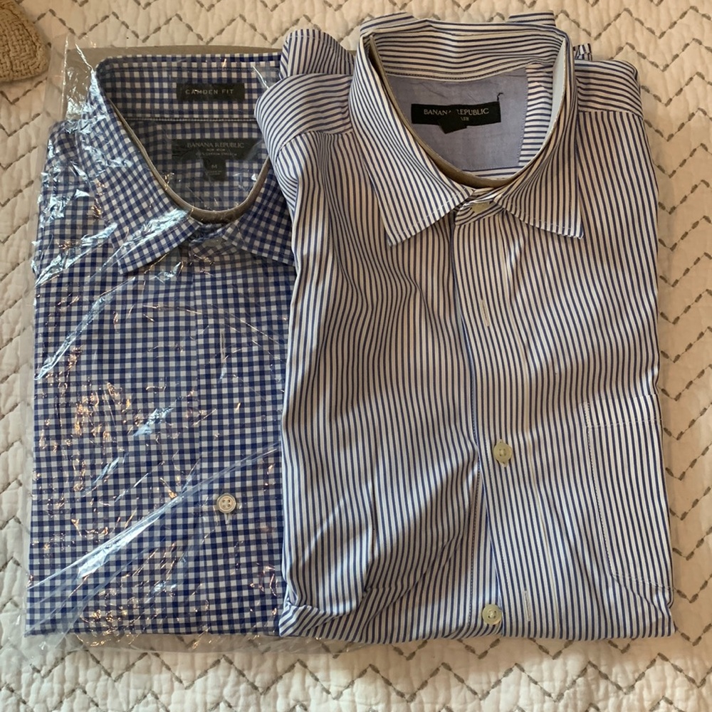 2 banana republic button down shirts